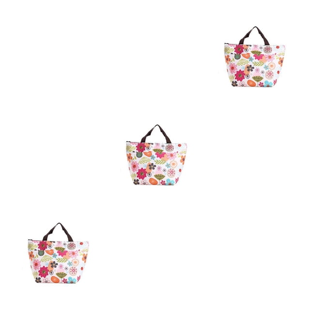 Minnieouse Fiambrera térmica para el almuerzo, bolso con estampado de flores, con cremallera, plegable, lavable, para mujeres y niños, para Type1 NO1