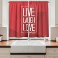 thumbnail image 2 of Ambesonne Saying Kitchen Curtains, Motivation Boost, 55"x45", Pale Grey Vermilion, 2 of 3