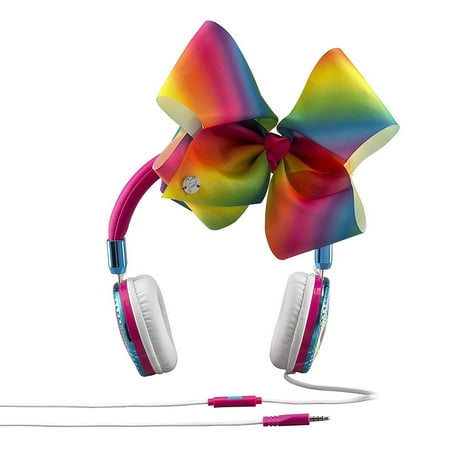 eKids - JoJo Siwa Wired On-Ear Headphones - White/Blue/Yellow/Green/Pink