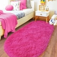 thumbnail image 6 of SARAG Ultra Soft Fluffy Bedroom Rugs Kids Room Carpet Modern Shaggy Area Rugs Home Decor 2.6' X 5.3', Hot Pink, 6 of 9
