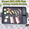 thumbnail image 1 of Parrilla coreana portátil para barbacoa, placa antiadherente, cocina de gas, ideal para picnic, terraza, playa, etc., 1 of 5