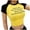 Yellow, variant on Aayomet Tops For Women Women's Solid Basic Tee Round Neck Short Sleeve Slim Fit T-Shirt Tops,Yellow M