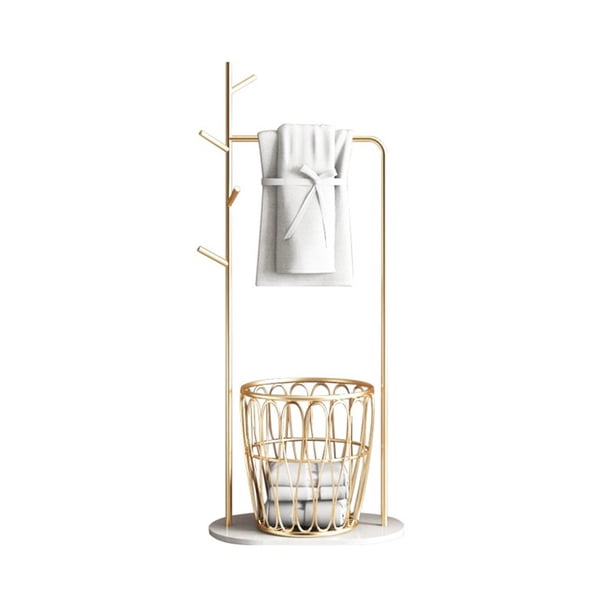 Toallero de baño de pie, estante de baño de hierro nórdico, estante de almacenamiento de ropa for inodoro, toallero