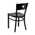 thumbnail image 5 of Flash Furniture 2 Pk. HERCULES Series Black Circle Back Metal Restaurant Chair - Mahogany Wood Seat, 5 of 8