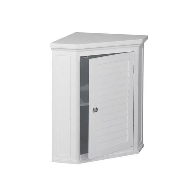 Slone Corner Floor Cabinet with 1 Shutter Door for Bathroom/Kitchen Storage 