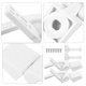 thumbnail image 2 of 1 par de bisagras para asiento de inodoro, Kit de pernos de plástico para inodoro de repuesto con tornillos y tuercas, herrajes de plástico para asiento de inodoro, accesorios para asiento de inodoro, 2 of 3