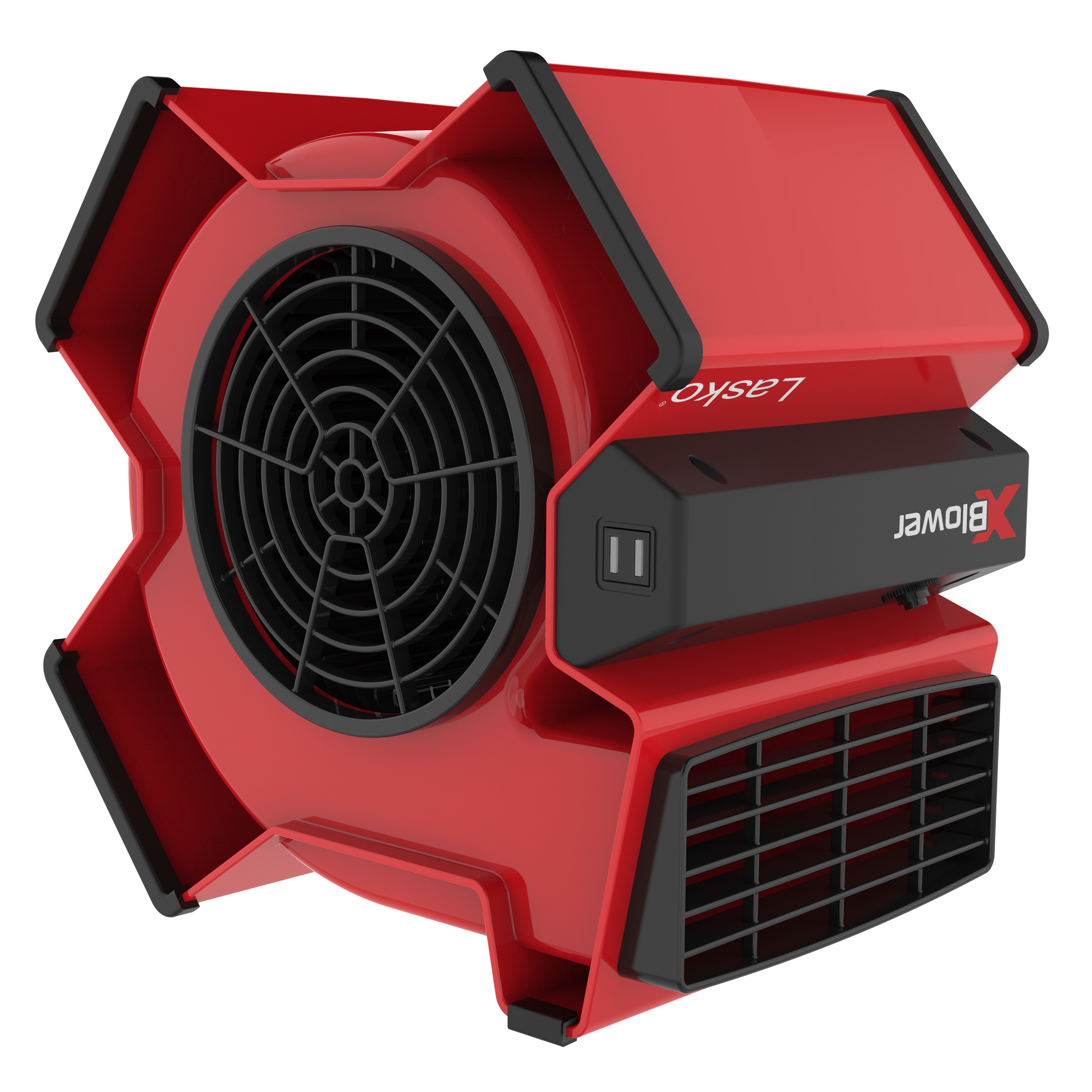 Lasko 11" X-Blower Multi-Position Utility Blower Fan with USB Port, Red, X12900, New - image 3 of 5