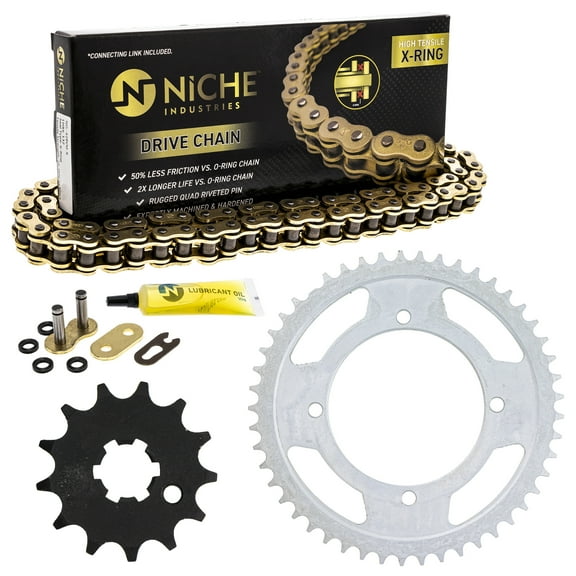 Niche Sprocket Chain Set for Kawasaki KX80 13/49 Tooth 428 X-Ring Motorcycle MK1004914