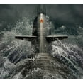 thumbnail image 2 of Laudin, Dmitry 21x20 Gold Ornate Wood Framed with Double Matting Museum Art Print Titled - submarine, 2 of 4