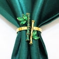 thumbnail image 2 of KAKOWELY snowflake napkin rings Bamboo Napkin Rings With Creative Rhinestone Inlay Elegant Napkin Holders For Wedding Thanksgiving And Dining Table Decoration, 2 of 5