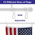 thumbnail image 4 of IHOMEPARK Flag Pole with Holder Bracket - 6ft Tangle Free Flag Poles for Outside House Porch, White, 4 of 5