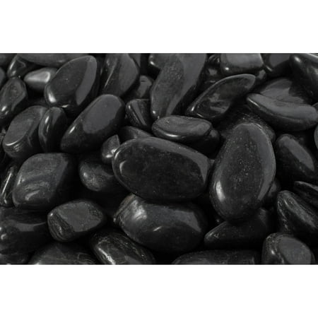 Margo Black Super Polished Decorative Rock Pebbles, 20 lb