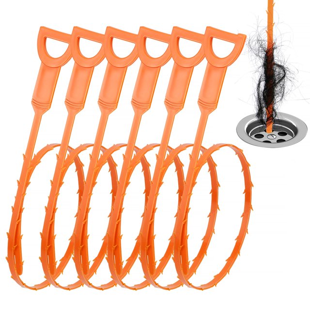 Desatascador de desagües DrSnake de 25" flexible, paquete de 6