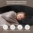 thumbnail image 6 of Convertible Loveseat Sleeper Sofa Bed, Lofka 59''Folding Floor Sofa Bed with 2 Pillows & Pockets for Small Spaces, Corduroy Cloud Sofa for Apartment Living Room, Black, 6 of 13