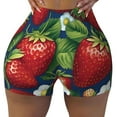 thumbnail image 2 of Lsque Strawberry2 Pattern High Waisted Biker Shorts for Women-Tummy Control Fitness Athletic Workout Running Yoga Gym Shorts,Moisture-Wicking-Medium, 2 of 9