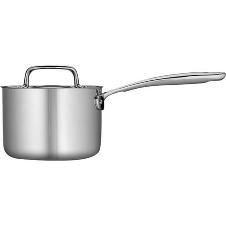 Tramontina 1.5-Qt Stainless Steel Tri-Ply Clad Sauce Pan with (Best Stainless Steel Saute Pan)