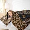 thumbnail image 4 of Catabedysis Cheetah Letter X 7pcs Queen Bedding,Mixed Leopard Print Bedding Comforter Set Queen,Black Reversible For Girls, 4 of 7