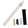 thumbnail image 4 of Bunblic Mini Pocket Saxophone Mini Sax Woodwind Instrument Compact Size with Mouthpiece Cover Reed for Professional Amateurs Beginner white, 4 of 8