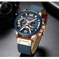 thumbnail image 5 of Mens Luxury Watches Business Chronograph Dress Waterproof Leather Strap Analog Quartz Wrist Watch, 5 of 6