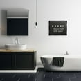 thumbnail image 2 of Stupell Industries Five Star Funny Word Bathroom Black And White Design Jet Black Framed Floating Canvas Wall Art, 16x20, by Lettered and Lined, 2 of 5