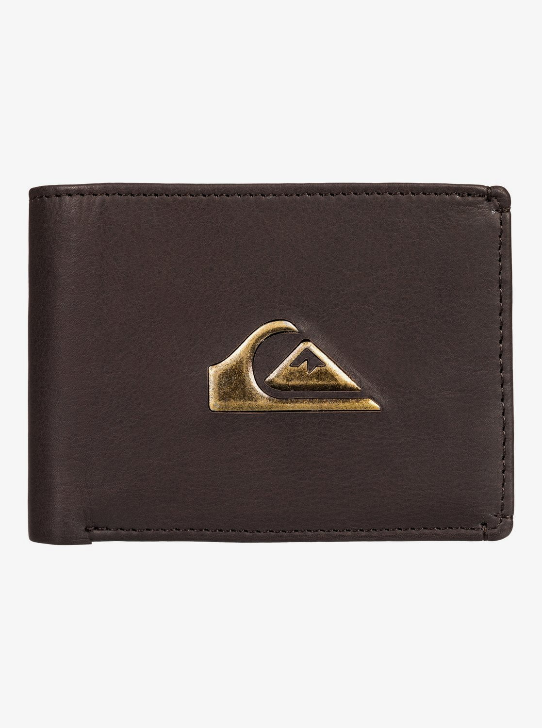 Quiksilver Men's Bifold Leather RFID Wallet Miss Dollar II brown