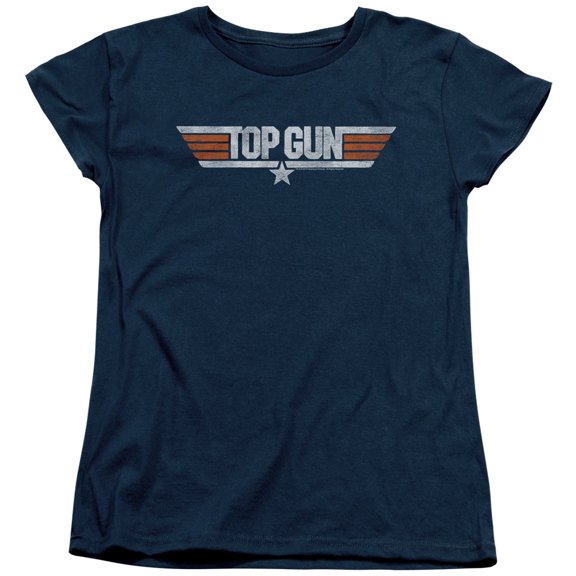Top Gun - Distressed Logo - Women's Short Sleeve Shirt - Large