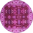 thumbnail image 1 of Ahgly Company Indoor Round Oriental Pink Traditional Area Rugs, 6' Round, 1 of 4