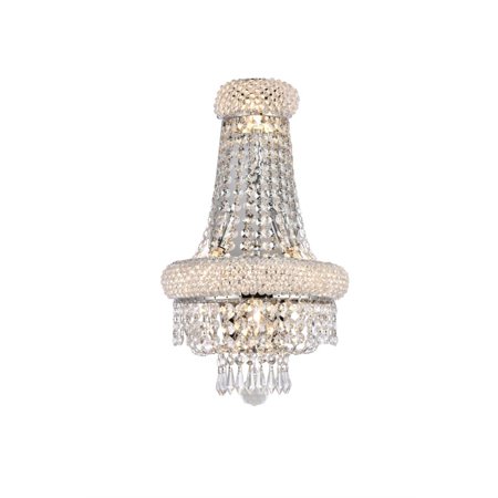 

Primo 4 light Chrome Wall Sconce Clear Royal Cut Crystal