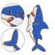 thumbnail image 1 of Moluckfu 3Ud Pins De Tiburón Oceánico Aleación De Zinc Para Chaquetas, 1 of 8