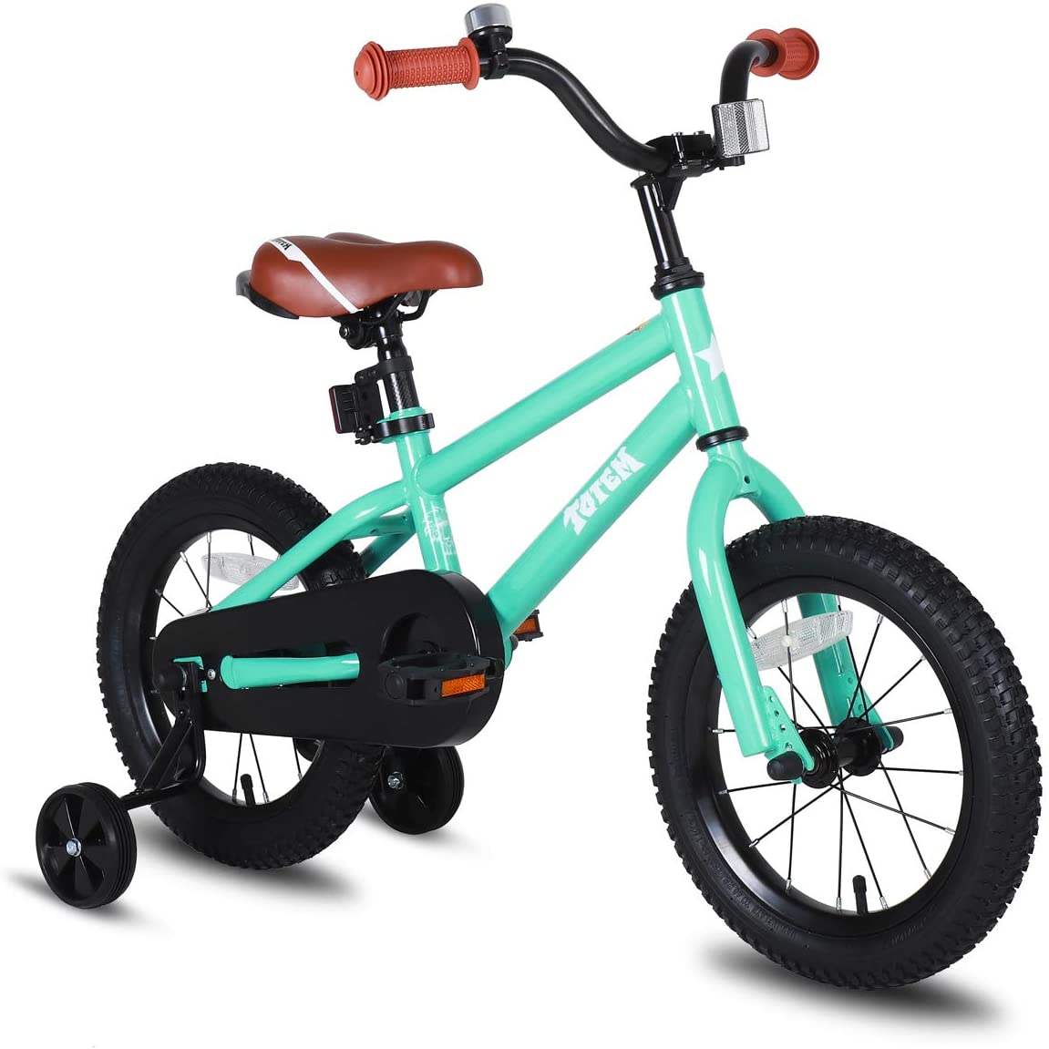 SIMEIQI Kids Bike For Girls & Boys - 14/16/18 Inch Children's Bicycle With Stabilisers, Basket & Bell