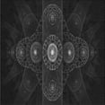thumbnail image 1 of Ahgly Company Machine Washable Indoor Square Transitional Night Black Area Rugs, 4' Square, 1 of 7