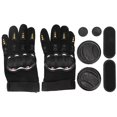 thumbnail image 1 of Guantes de triple deslizador con placa deslizante, equipo de protección para longboard, accesorio deportivo de protección (negro), 1 of 9