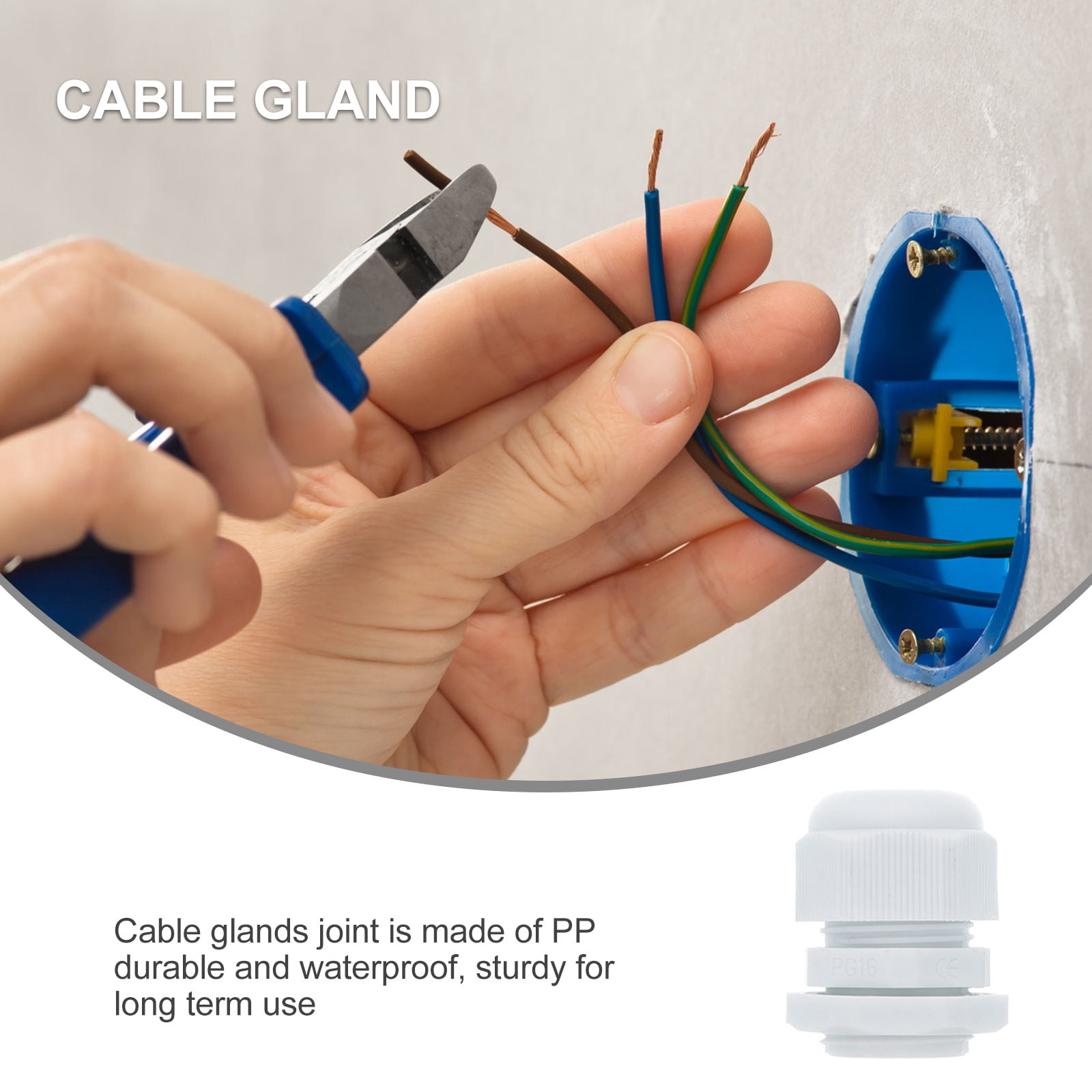 UPKOCH 100pcs Waterproof Wire Electrical Connectors PP High Impact Strength Cables Daily Use