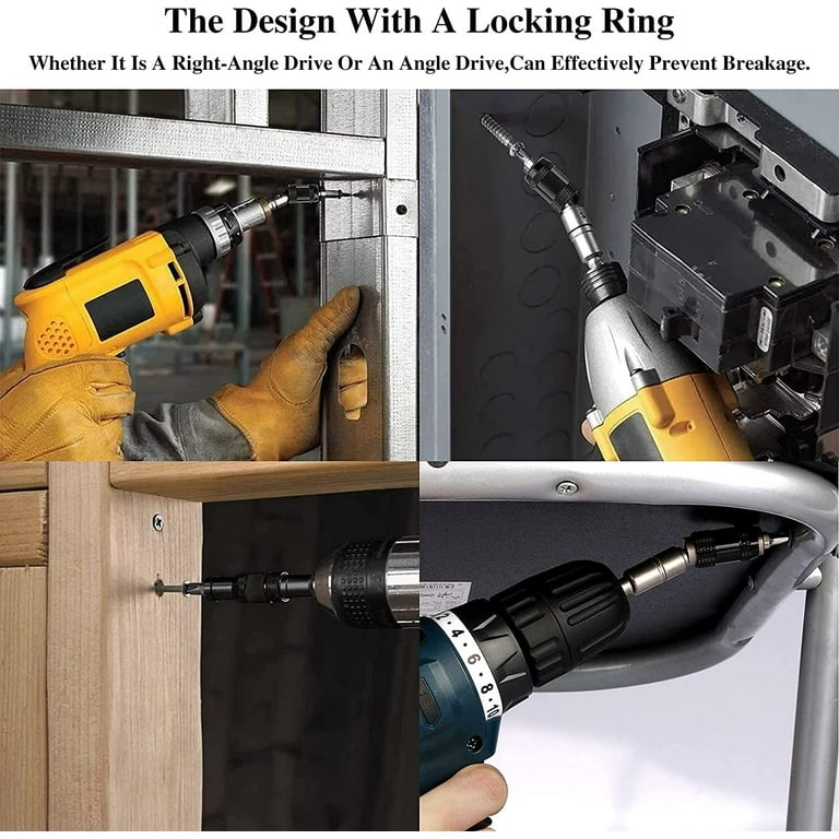 2 Pack Magnetic Swiveling Bit Tip Holder 1 4 Pivot Drill Bit Holder Quick Release Flexible Screwdriver Bit Holder for Tight Spaces or Corners Yellow Walmart