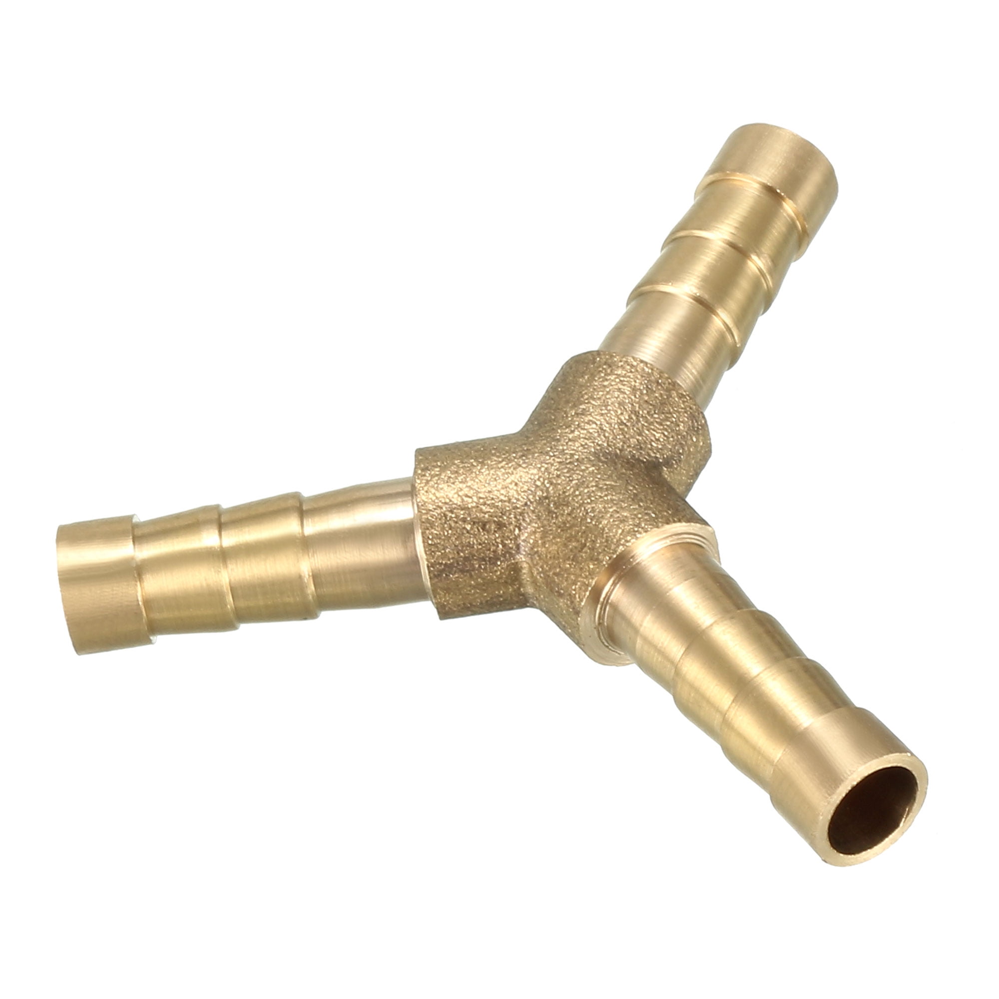 6mm Brass Barbed Y Piece 3 Way Fuel Gas Water Hose Joiner Adapter Fitting 