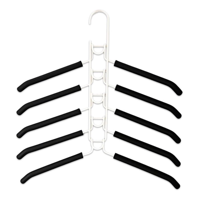 Foldable Multi-Layer Metal Clothes Hanger Space-Saving Closet Organizer for Travel Dorm