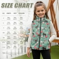 thumbnail image 7 of Uorisanigo Kids Fleece Vest Jacket Full-Zip Warm Sleeveless Lightweight Outwear 2-12 Years, Girls Boys Zippered Floral Western Horse Vest Stand Up Collar Jacket for Fall & Winter, 7 of 7
