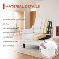 thumbnail image 6 of TLSUNNY Modern Accent Chair, Armchair for Reading Chair, Mid Century Upholstered Comfy Chair for Apartment, Living Room, Waiting Room, White, 6 of 9
