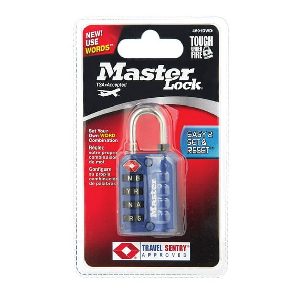 Candado para equipaje Master Lock, acero, combinación de 4 esferas, 3 cm