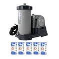 thumbnail image 1 of Intex Above Ground Pool Cartridge Filter Pump & Type B Filter Cartridge (5 Pack), 1 of 12
