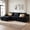 Black-Corduroy, variant on melmine Sectional Boneless Couch for Livingroom 97" Modual Cloud Sofa Sectional Couch with 27" Deepseat ,Right Facing Chaise,Gray(Corduroy)