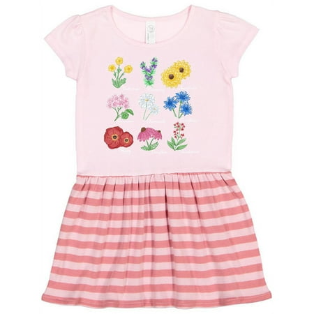 

Inktastic Wild Flower Chart Gift Toddler Girl Dress
