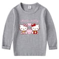 thumbnail image 5 of Hello Kitty camiseta de Color sólido para niños primavera otoño nueva camisa de cuello redondo para niños y niñas Camisa de manga larga de algodón para bebés, 5 of 5