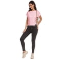 thumbnail image 3 of Womens Summer Cap Sleeve Crewneck Crop Tops Casual Loose Striped T-Shirts Basic Tees, 3 of 6