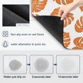 thumbnail image 3 of Orange Monstera Leaf Dish Drying Mats for Kitchen Counter, Tropical Botanical Minimalist Modern Summer Absorbent Coffee Bar Mat with Non-slip Rubber Backed Quick Drying Dish Rack Pad 16"x18", 3 of 9