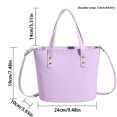 thumbnail image 4 of Bolso de hombro para mujer, Bolso cruzados tipo cubo de moda de piel de vaca de primera capa (púrpura), 4 of 8