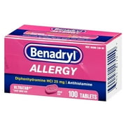 Benadryl Allergy Ultratab Tablets 100 ea (Pack of 2)