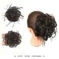 thumbnail image 5 of Tousled Updo Messy Bun Hairpiece Hair Extension Ponytail With Elastic Rubber Band Updo Ponytail Hairpiece Synthetic Hair Extensions Scrunchies Ponytail Hairpieces for Women, 5 of 7