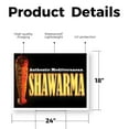 thumbnail image 2 of Authentic Mediterranean Shawarma Yard Sign 18 Inch x 24 Inch Double Sided Weatherproof Heavy-Duty Plastic with Stake | Fresh Middle Eastern Food, Wraps, Gyros | Made in USA, 2 of 7