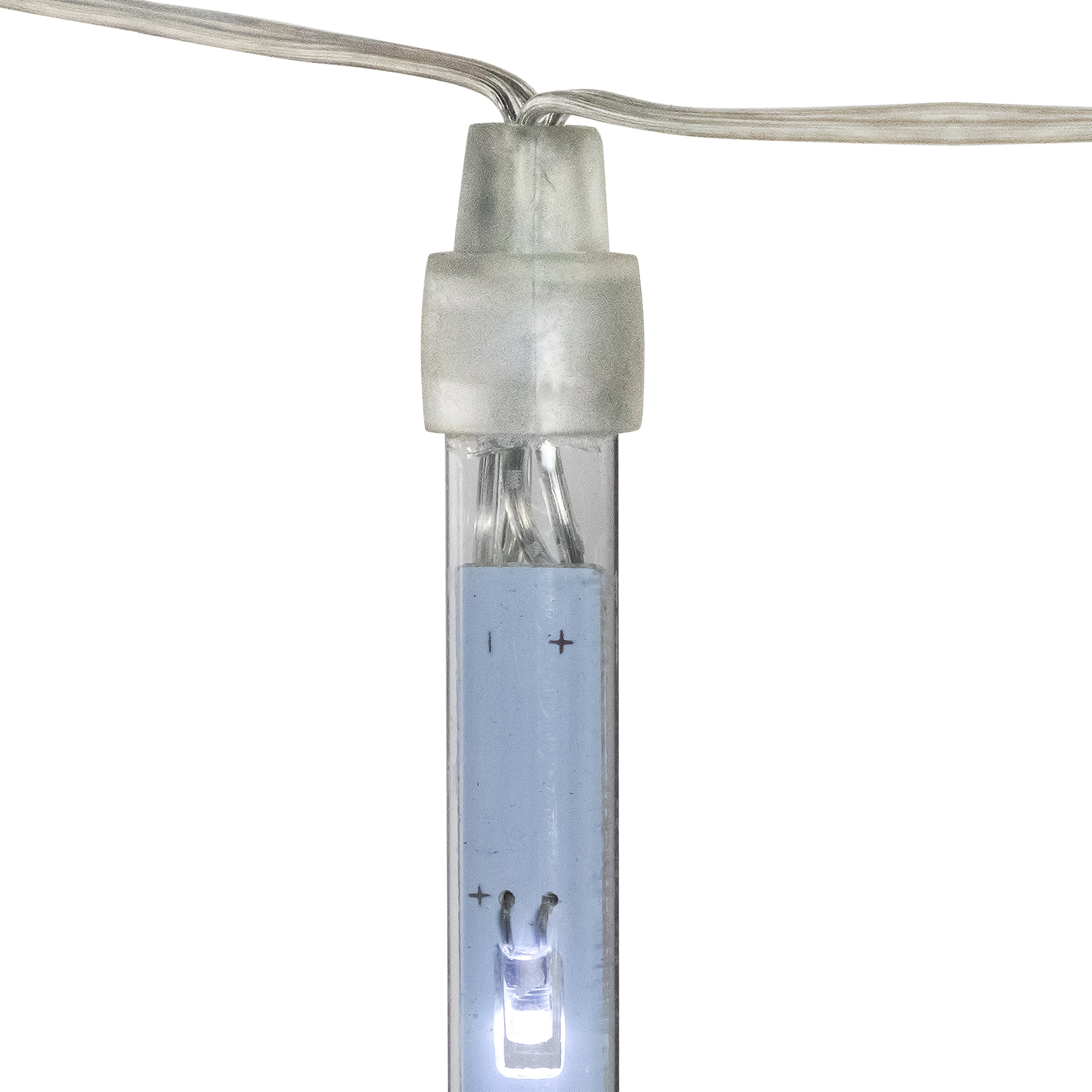 Set of 5 Dripping Icicle Snowfall Christmas Light Tubes 20"